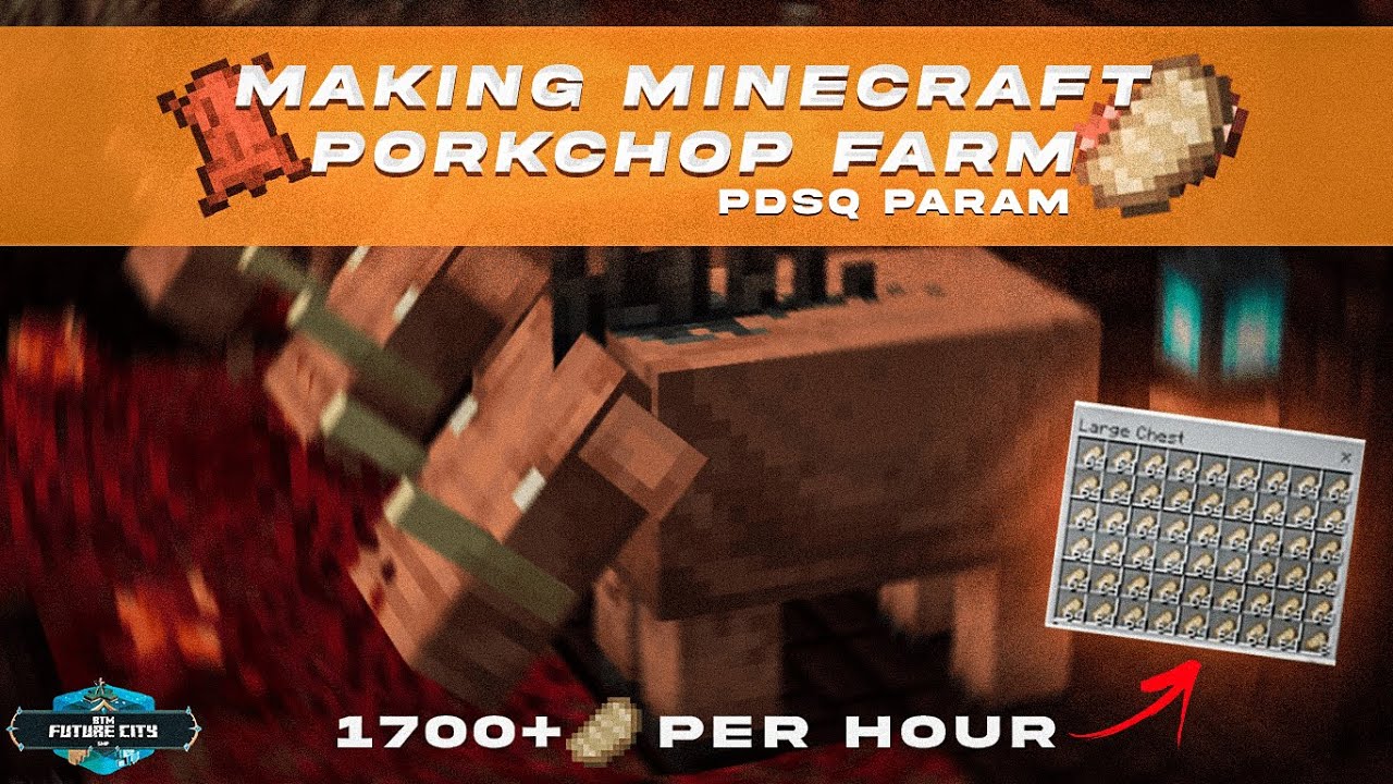 Making Hoglin Food Farm😍 like Shulkercraft Minecraft BTM Future