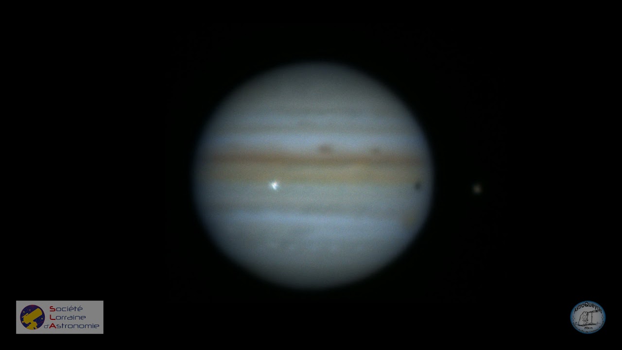 Video: Flash on Jupiter | Video Credit & Copyright: T. Humbert, S. Barré, A. Desmougin & D. Walliang (Société Lorraine d'Astronomie), Astroqueyras | 2021 September 17 | Astronomy Picture of the Day