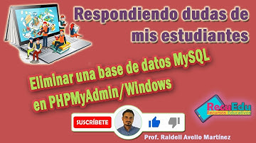 Eliminar una base de datos MySQL de PHPMyAdmin en Windows