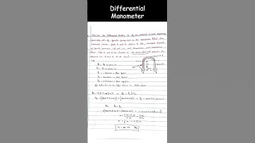 Differential Manometer #Fluid Mechanic