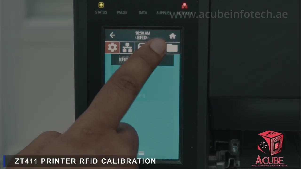 ZEBRA ZT411R RFID PRINTER CALIBRATION YouTube