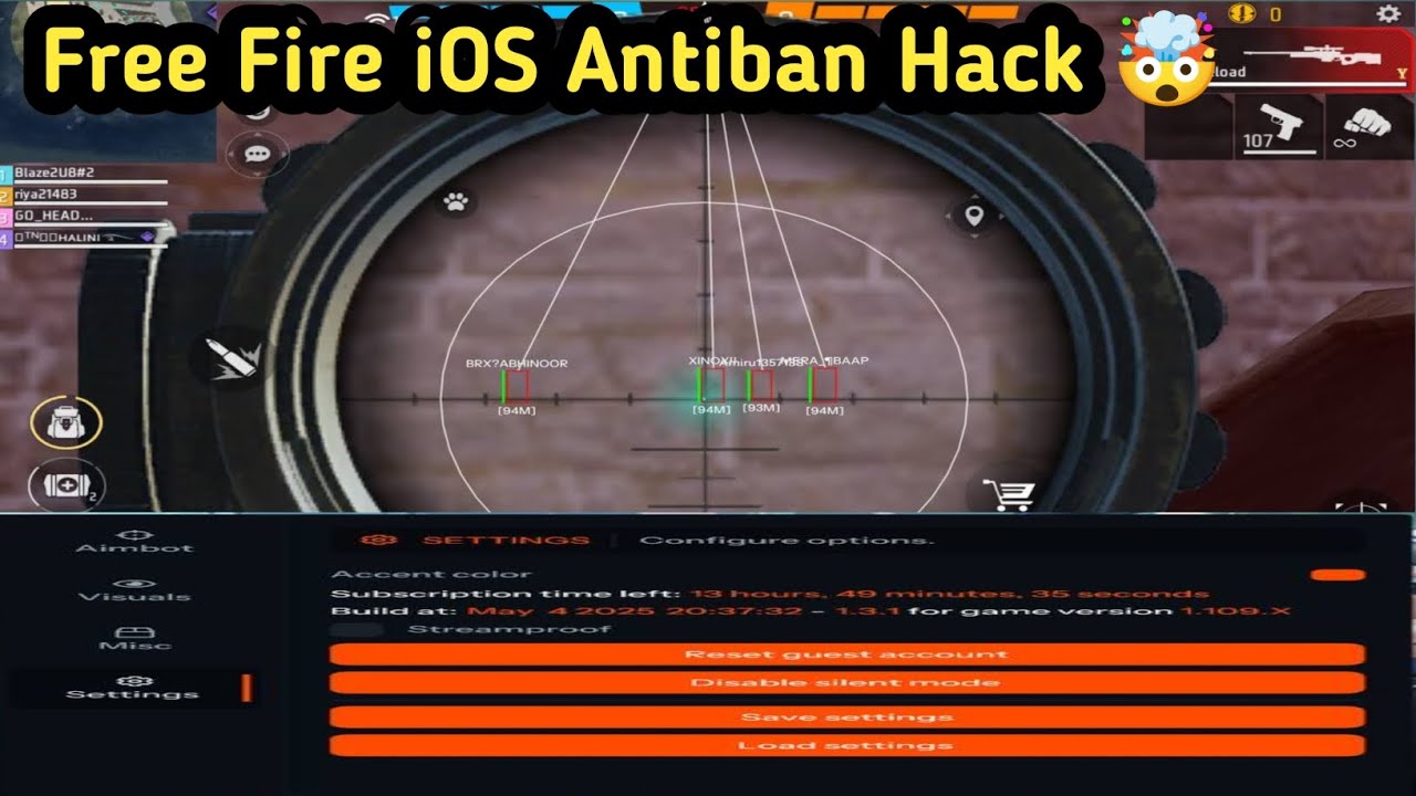 Free Fire iOS Hack🔥 FF hack for iPhone and iPad🔥 iOS Antiban Panel For ...