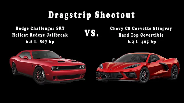Dodge SRT Hellcat Redeye vs C8 Corvette Stingray HTC in the 1/4 mile drag race shootout.
