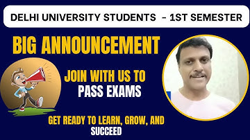 Big Announcement For 1st Semester Students DU SOL/Regular /NCWEB | Delhi University Students Classes