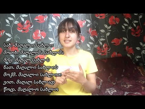 (Gürcü Dili II) Dərs 8. მსაზღვრელ–საზღვრულის ბრუნება - Sifətlə İsmin Birlikdə Hallanması