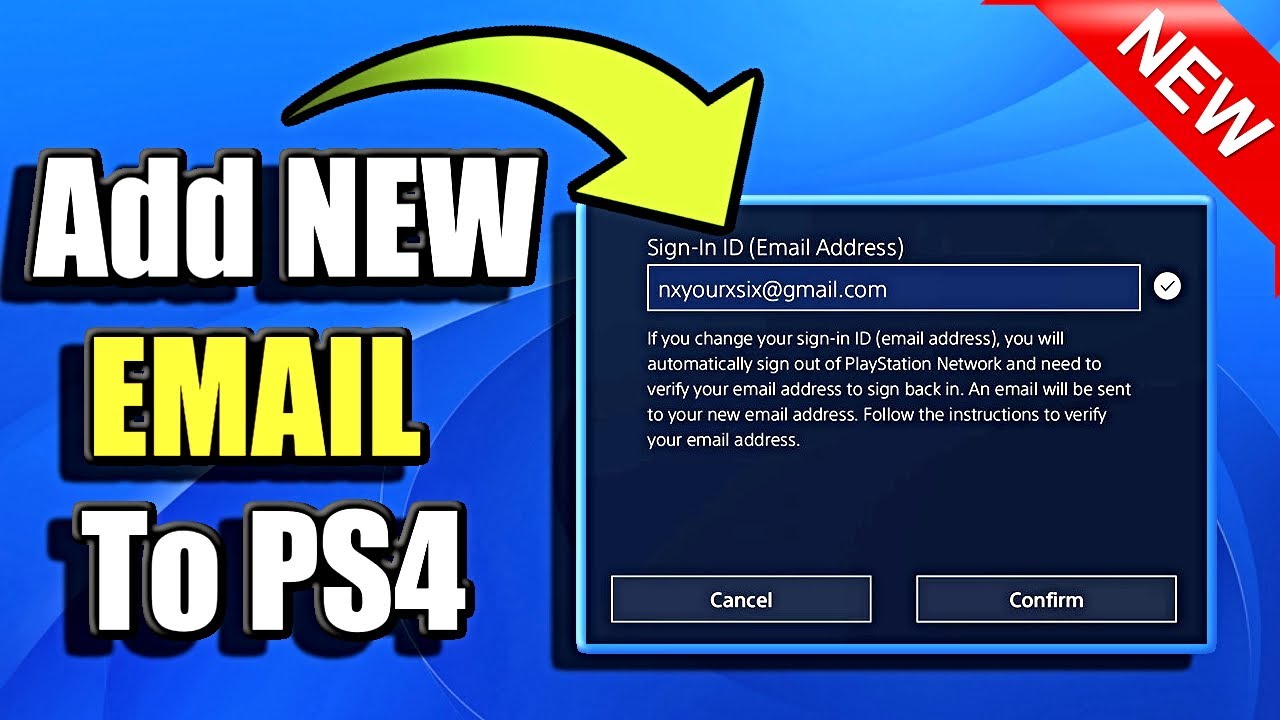 How Change PSN Email Address on PS4 (Best Method) YouTube