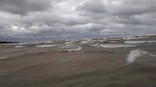 Storm surge Pere Marquette Park at the pier.