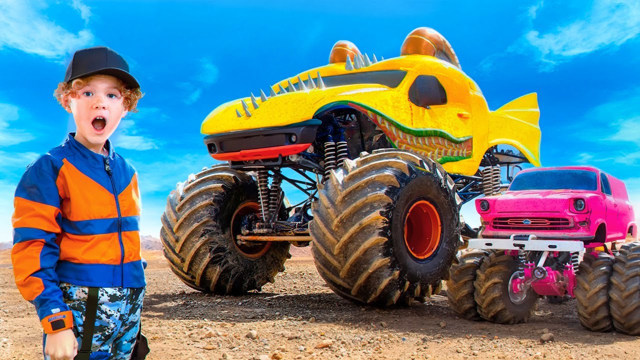 Braxton and Ryder’s Epic Police Chase with Monster Trucks and Dirt ...