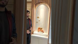 Why we chose Corian sheet for this mandir panel - Smooth finish •Moisture resistant •Low maintenance
