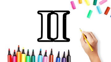 The Roman number "2" | Draw numbers, learn, numbers, draw, 1234, schooling | song 1-100