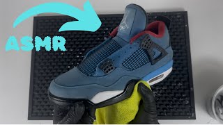 1000$ Travis Scott Jordan 4 ASMR CLEANING (No Talking)