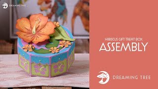 SVG File - Hibiscus Gift Treat Box - Assembly Tutorial (For Cricut, Silhouette, and ScanNCut)