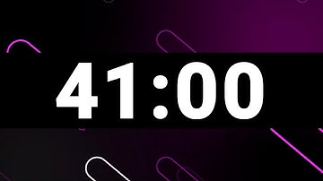 41 Minute Timer with Relaxing Upbeat Music and Alarm, Countdown Clock for Stress Relief