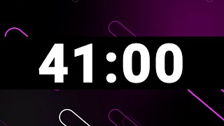 41 Minute Timer with Relaxing Upbeat Music and Alarm, Countdown Clock for Stress Relief