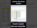 VLOOKUP with CHOOSE Function in Excel | Left Lookup Trick 🔥 | Excel ki Queen