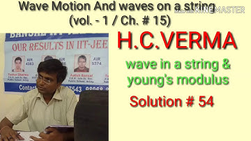 Solution# 54/Wave Motion & waves on string/Wave on a string & young