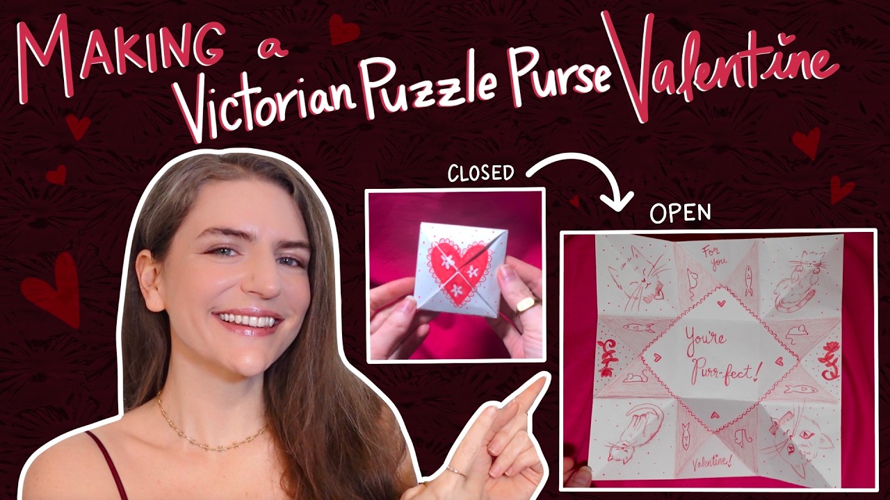Making a Victorian Puzzle Purse Valentine (so EASY) | Craft with