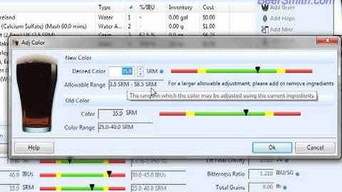 Adjusting the Color of a Recipe in BeerSmith 2