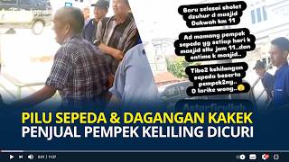 Heartbreaking: Elderly Pempek Vendor's Bicycle and Goods Stolen from Palembang Mosque Courtyard