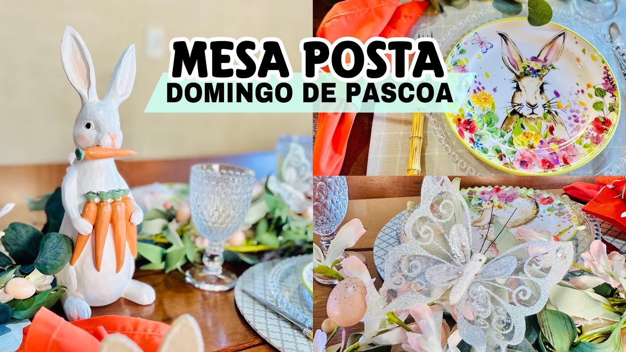 MESA POSTA PARA ALMOÇO DE PÁSCOA #pascoa2024 #mesaposta