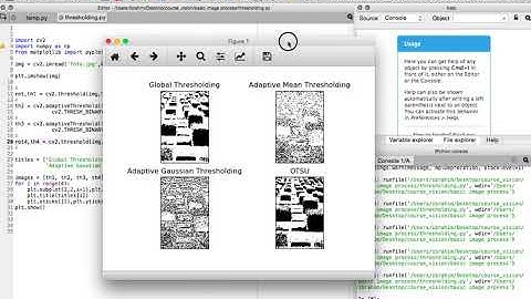 Python: OpenCV - Eşik değer alma