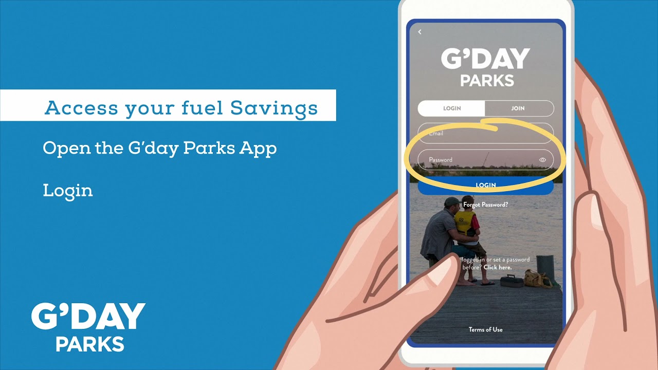 G'day Parks app How to get great fuel savings with G'day Rewards