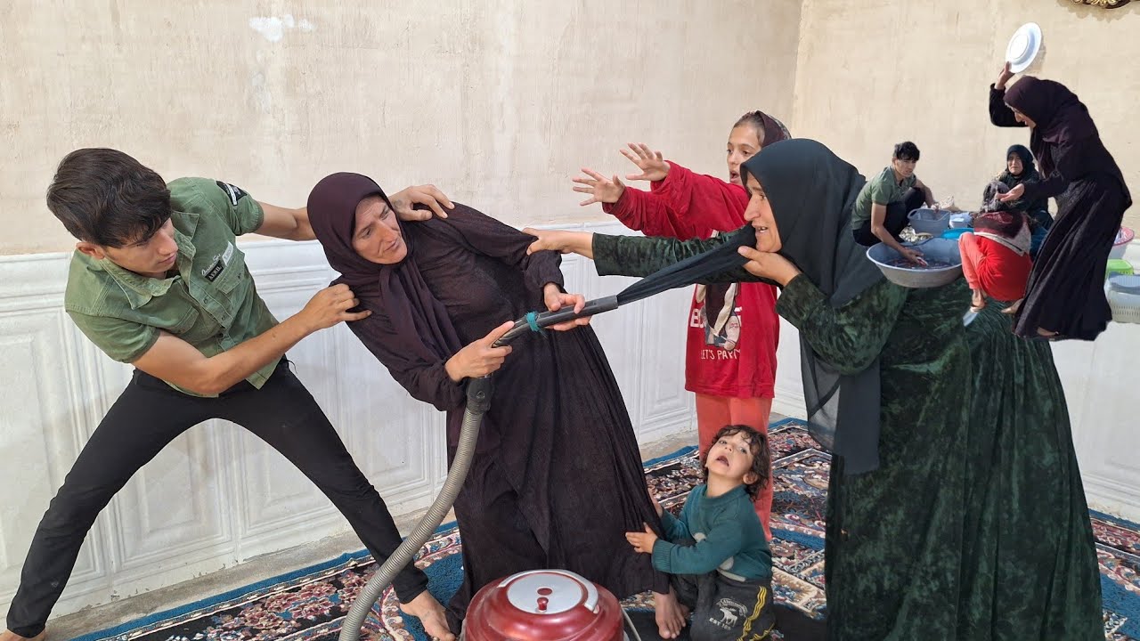 «Рашид в защиту Сари Джан: битва сестры Резы с пылесосом!»