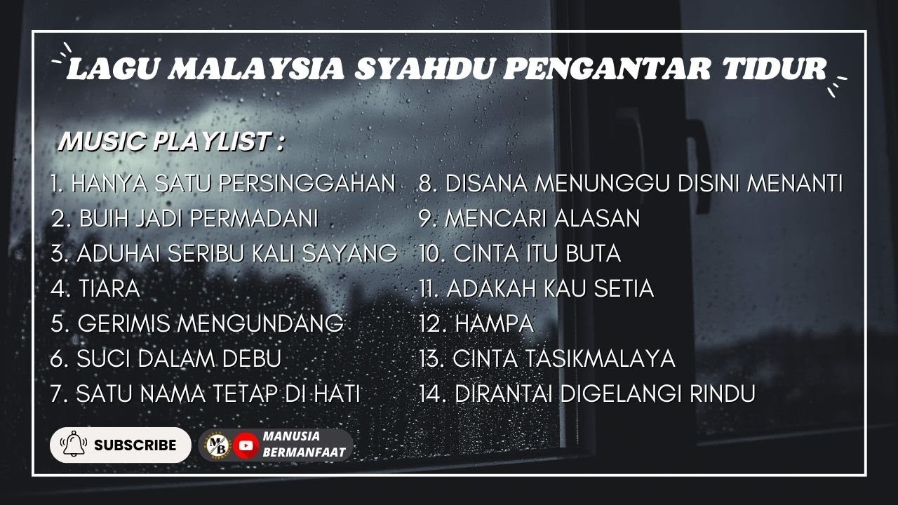 Lagu Malaysia Syahdu Pengantar Tidur | Gerimis Mengundang | Akustik Malaysia Cover Full Album