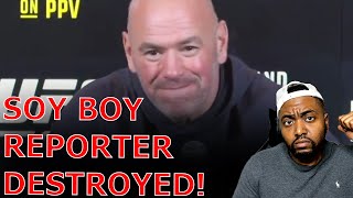 Dana White DESTROYS WOKE Reporter Crying About Homophobic Fighters As F Trudeau CHANTS ERUPT At UFC