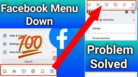 Facebook menu bar at bottom android | Facebook menu bar settings 2024 | Facebook menu top problem
