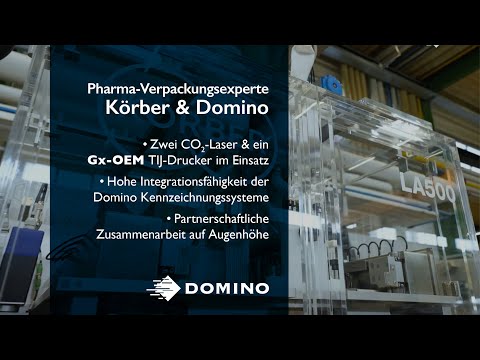 Integrierte Codierlösung: CO2-Laser & TIJ-Drucker in Körber Verpackungsanlagen | Domino Deutschland - video from Domino Graph-Tech
