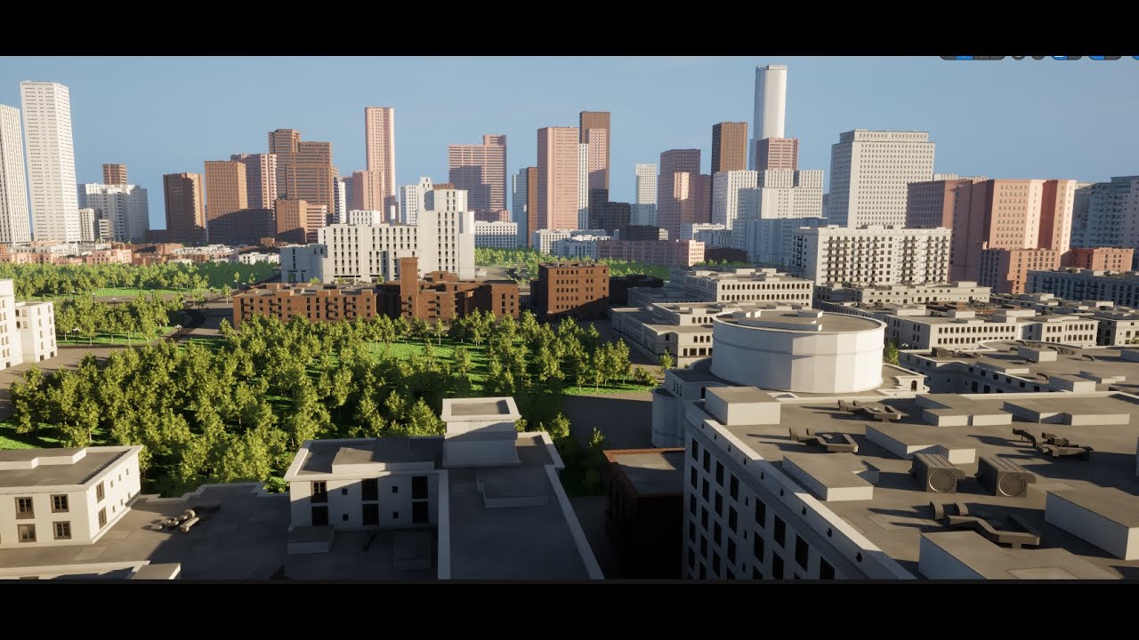 Procedural city based on map data in UE5 - YouTube