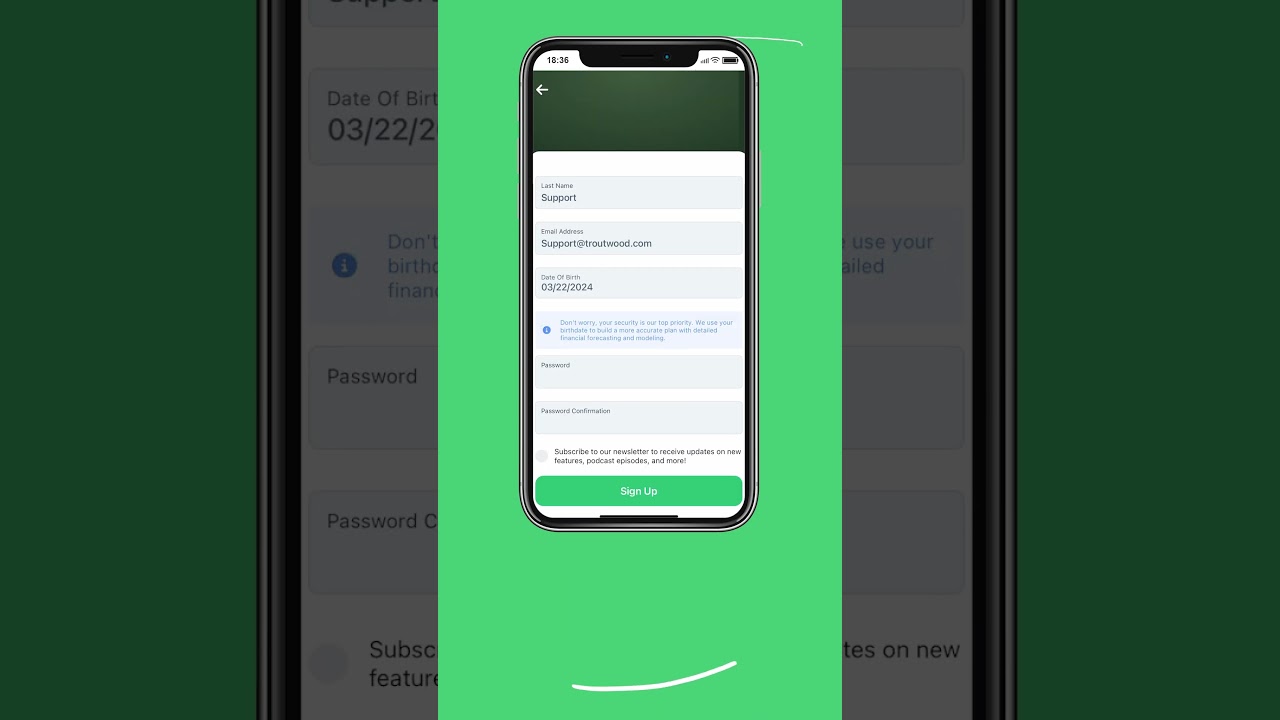📲 Create Your Troutwood Account in Minutes!
