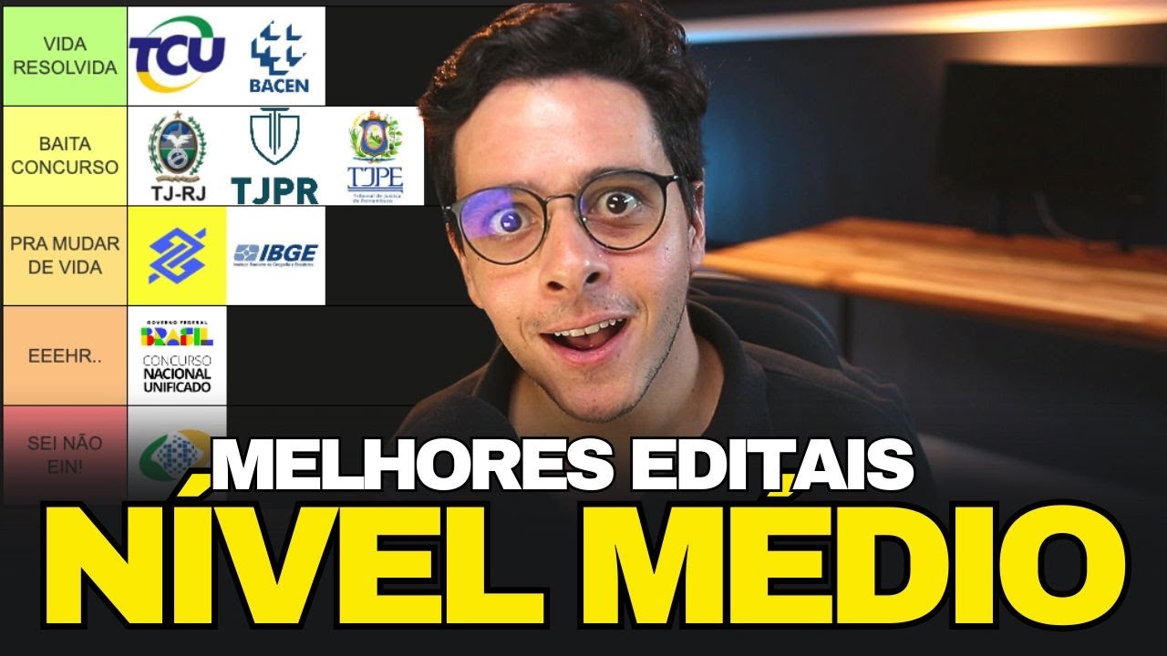 TIER LIST DOS MELHORES CONCURSOS PÚBLICOS NÍVEL MÉDIO 2025 2026 - YouTube