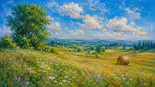 A Perfect Summer Day ☀️🌿 | 1 Hour 4K Oil Painting & Relaxing Nature Wallpaper screenshot 1