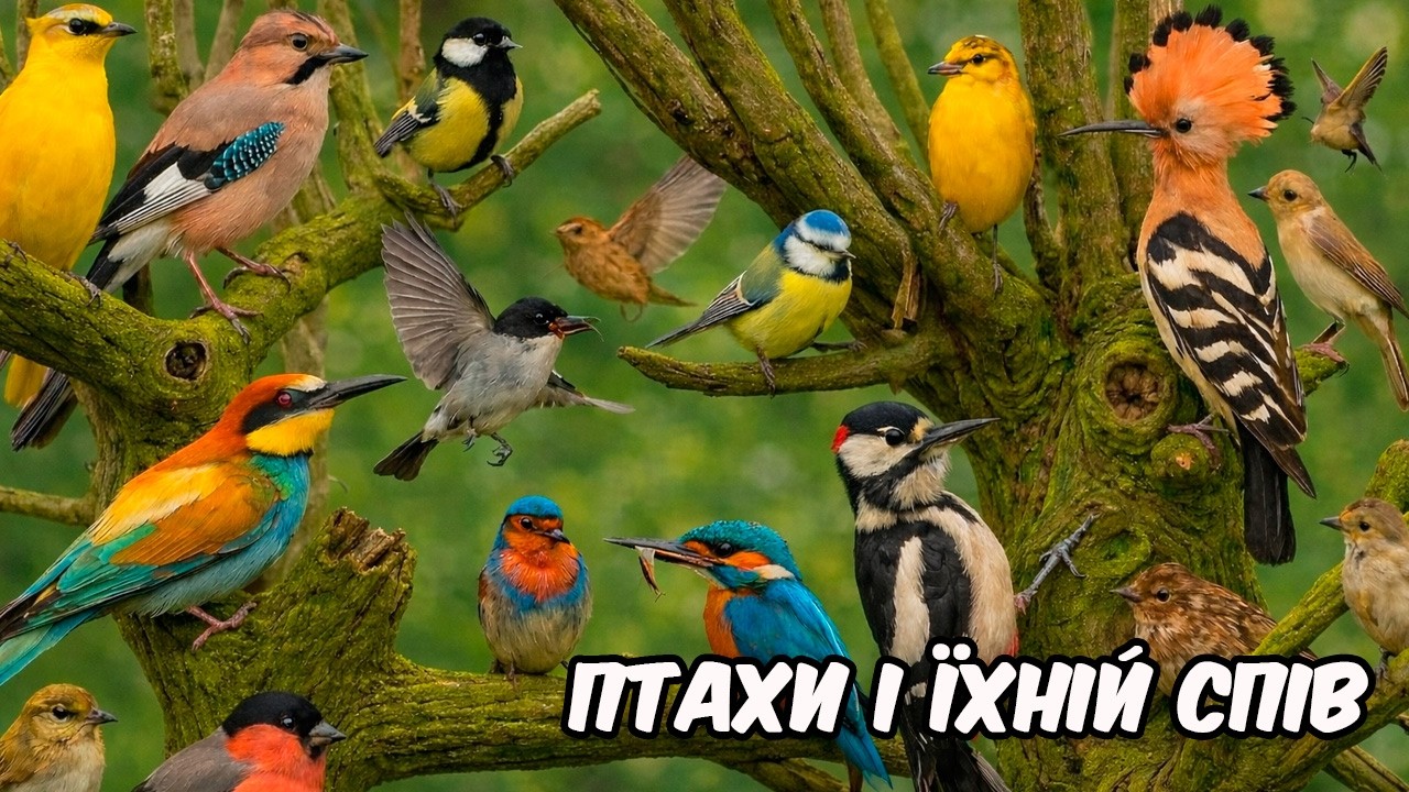 Птахи України і їхній спів. Голоси птахів