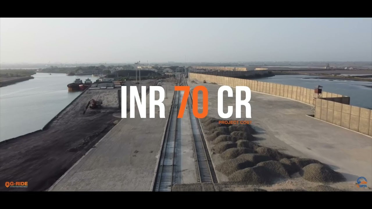 NEWLY DEVELOPED RAILWAY LINE CONNECTIVITY AT BEDI PORT, JAMNAGAR, GUJARAT