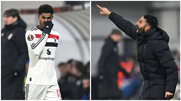 Ruben Amorim reaction to Marcus Rashford substitute vs Viktoria Plzen