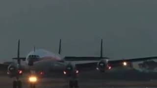Connie super constellation engine flames at Aviation airshow 2017
