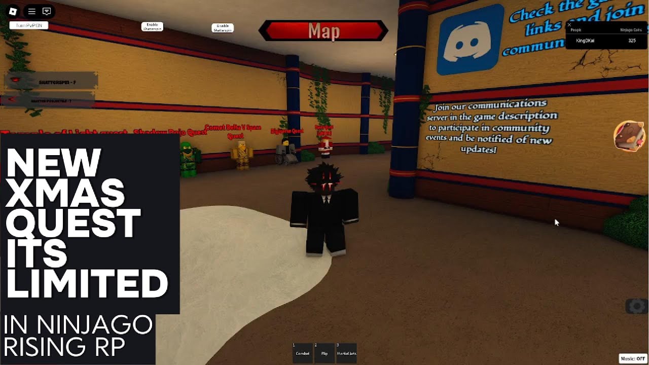 how to do the limited xmas quest in ninjago rising rp - YouTube
