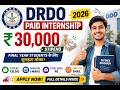 DRDO में ₹30,000 Paid Internship 2026 😱 | Final Year Students Apply Now | Full Process