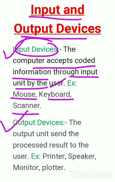 Input and Output Devices | Definition of Input and Output devices ...
