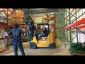 Forklift move in any direction good job at warehouse !