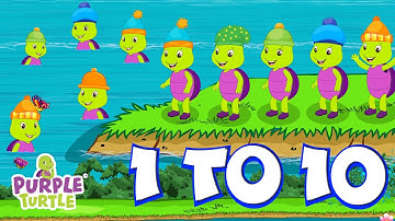 Learn Numbers with Ten Little Turtles | Learn counting easily for children