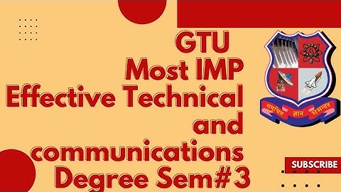 Effective Technical communications |MOST IMP | ETC | GTU | Degree Sem#3