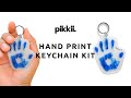 Pikkii diy hand print shrink keychain kit  create your own custom shrink handprint keyring gift