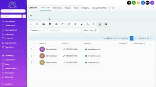 Client Management Simplified | FrequencyOS Contacts Tab