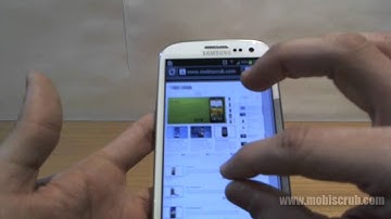 Samsung Galaxy S III (S 3) browser review video