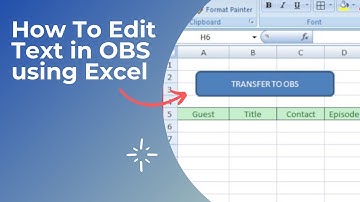 How To Edit Text in OBS using Excel