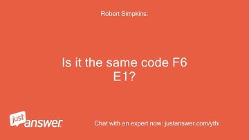 What is error code f6 e1. Whirlpool duet. Cleaned the trap,